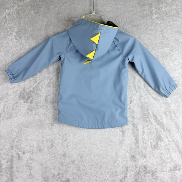 Tommy Bahama Rain Jacket Kids 2T Blue Full Zip Hooded Dinosaur Spikes Outdoor - Picture 2 of 16